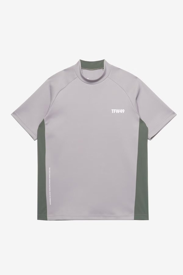 画像1: TFW49 ティーエフダブリューフォーティーナイン SIDE PANEL SHORT SLEEVE MOCKNECK{-BFS} (1)