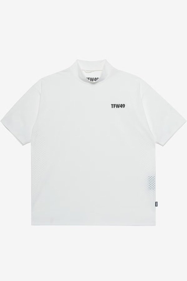 画像1: TFW49 ティーエフダブリューフォーティーナイン PUNCHED MESH HALF MOCKNECK T{-BFS} (1)