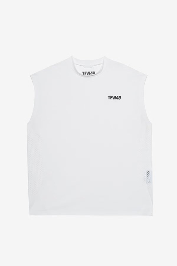 画像1: TFW49 ティーエフダブリューフォーティーナイン PUNCHED MESH SLEEVELESS T{-BFS} (1)