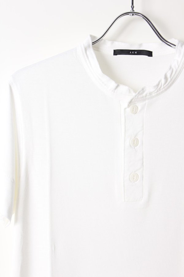 画像3: 【 20%OFF セール18,700円→14,960円】 AKM エイケイエム COTTON BACK SATIN HK HENRY CREW T{T149-RAY007-10-AIS} (3)