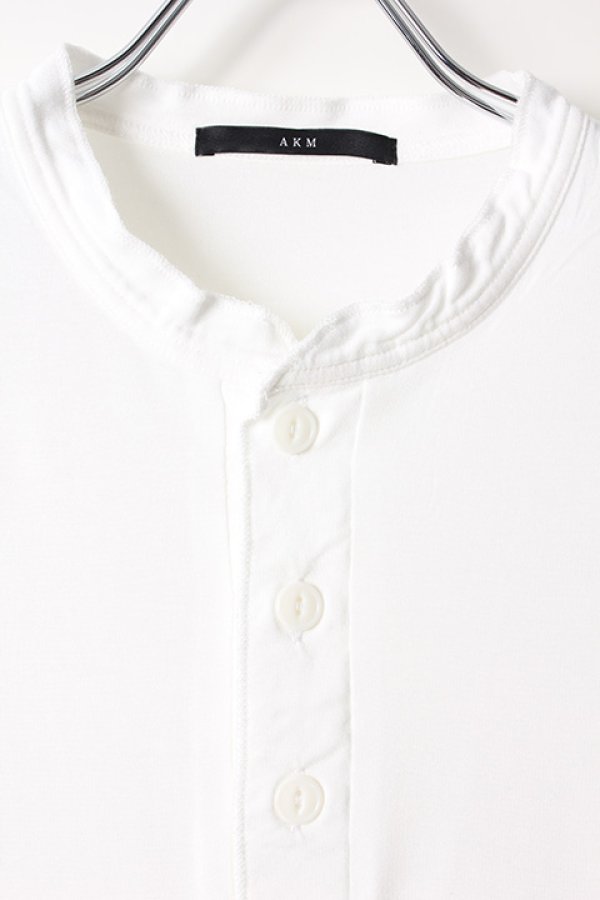 画像4: 【 20%OFF セール18,700円→14,960円】 AKM エイケイエム COTTON BACK SATIN HK HENRY CREW T{T149-RAY007-10-AIS} (4)