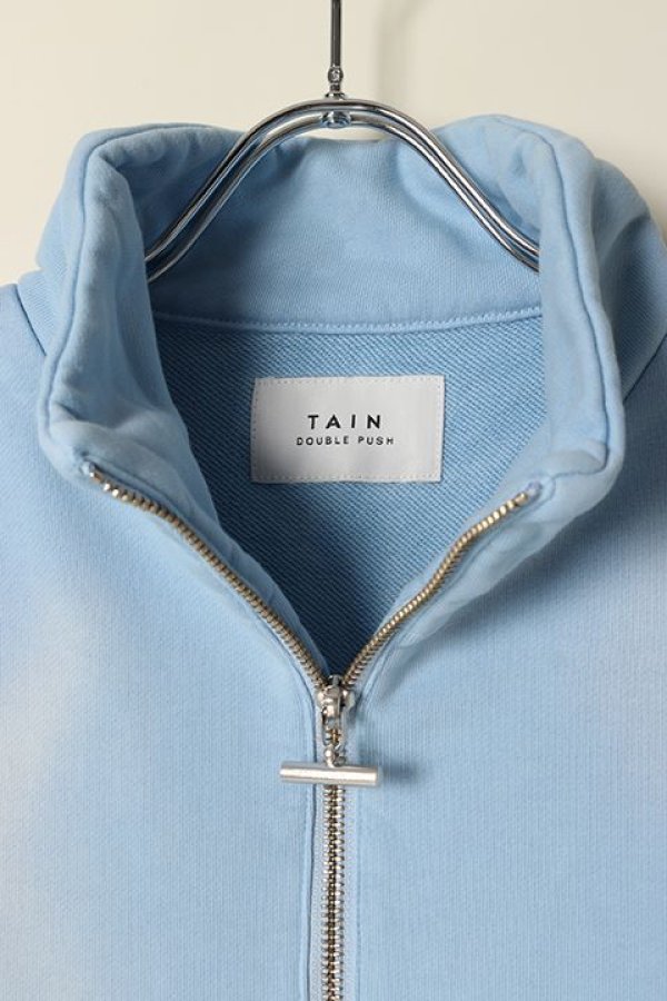 画像2: 【 30%OFF セール31,900円→22,330円】 TAIN DOUBLE PUSH タインダブルプッシュ DOUBLE PUSH HALF ZIP SWEAT{-BCS} (2)