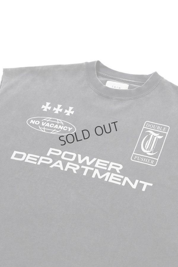 画像6: {SOLD}TAIN DOUBLE PUSH タインダブルプッシュ POWER DEPARTMENT NO SLEEVE T-SHIRTS{-BDS} (6)