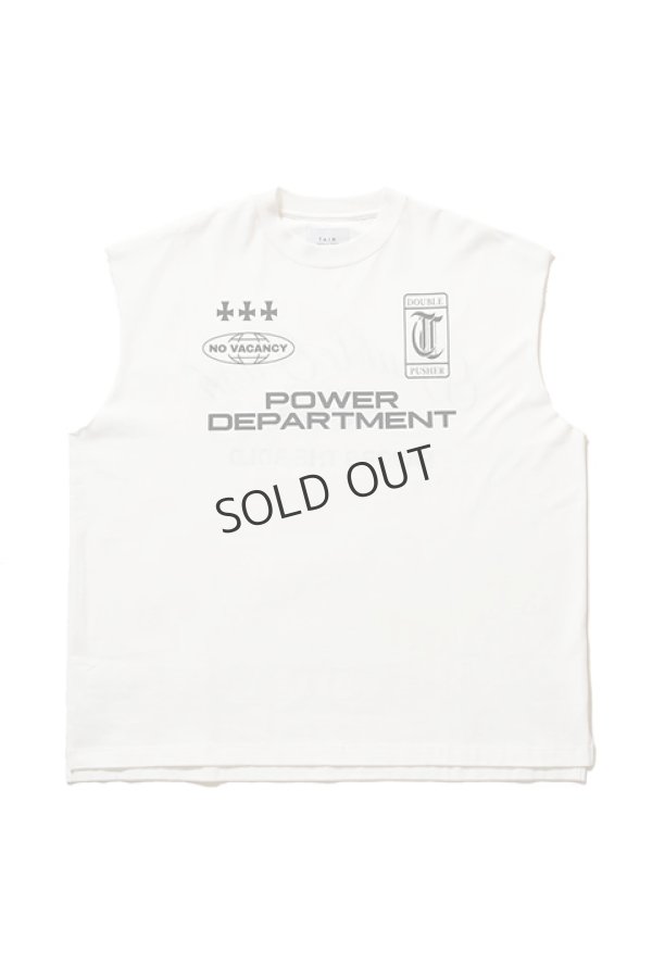 画像2: {SOLD}TAIN DOUBLE PUSH タインダブルプッシュ POWER DEPARTMENT NO SLEEVE T-SHIRTS{-BDS} (2)
