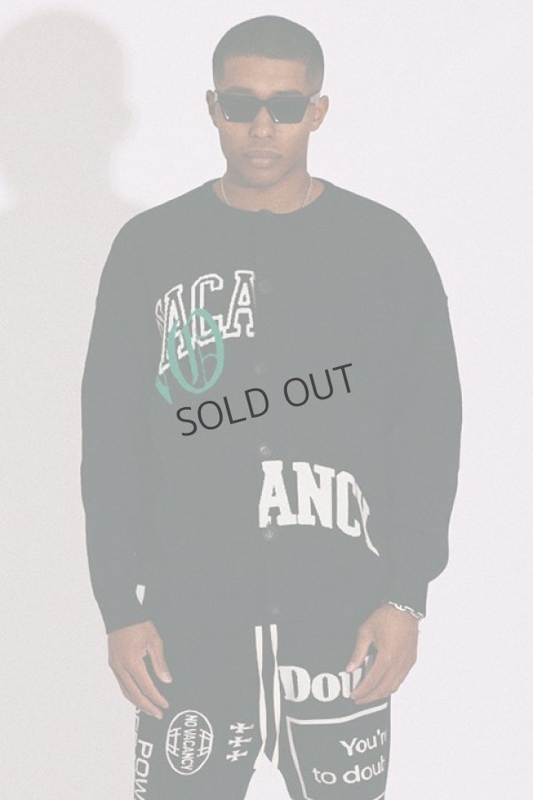 画像1: {SOLD}TAIN DOUBLE PUSH タインダブルプッシュ NO VACANCY KNIT CREW NECK CARDIGAN{-BDS} (1)