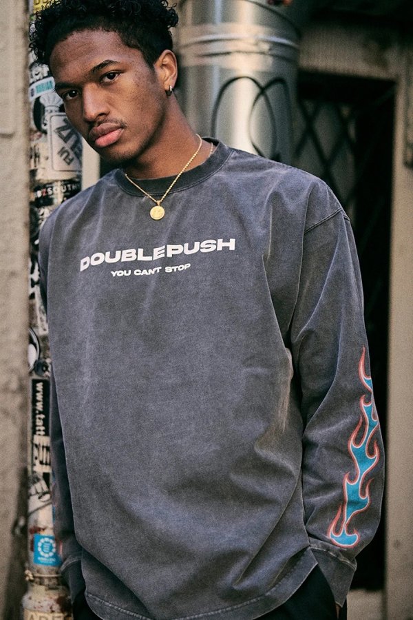 画像11: TAIN DOUBLE PUSH タインダブルプッシュ DOUBLE PUSH LONG SLEEVE T-SHIRTS{-BES} (11)