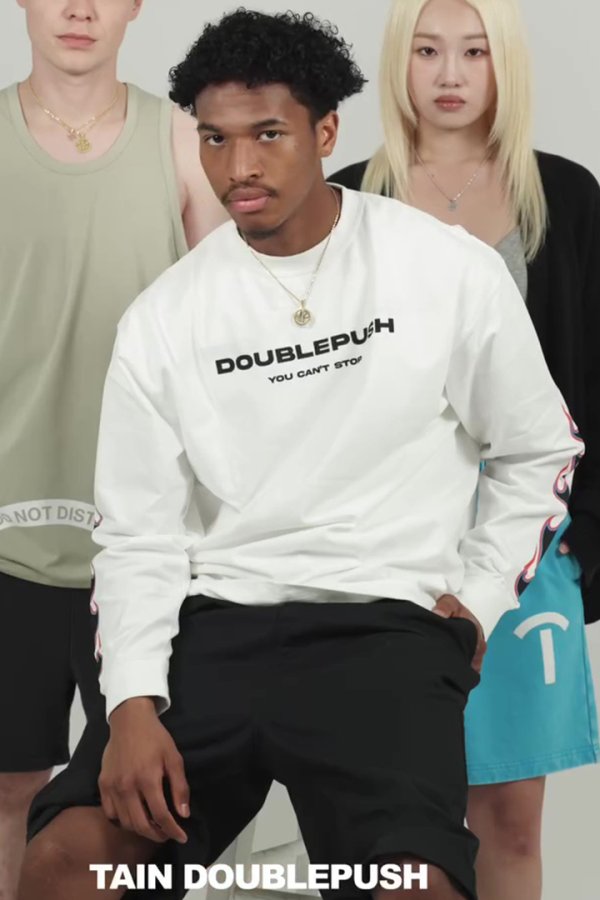 画像11: TAIN DOUBLE PUSH タインダブルプッシュ DOUBLE PUSH LONG SLEEVE T-SHIRTS{-BES} (11)