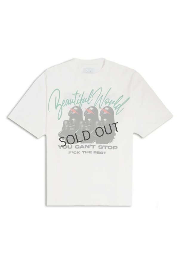 画像1: {SOLD}TAIN DOUBLE PUSH タインダブルプッシュ BEAUTIFUL WORLD SHORT SLEEVE T-SHIRTS{-BES} (1)