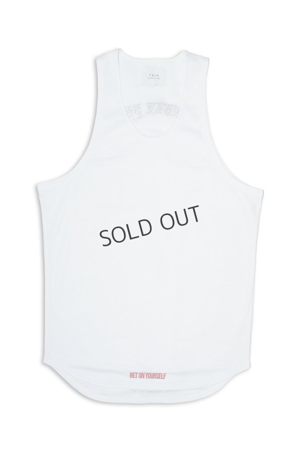 画像1: {SOLD}TAIN DOUBLE PUSH タインダブルプッシュ BET ON YOURSELF MESH TANK TOP{T515-TT209-BES} (1)
