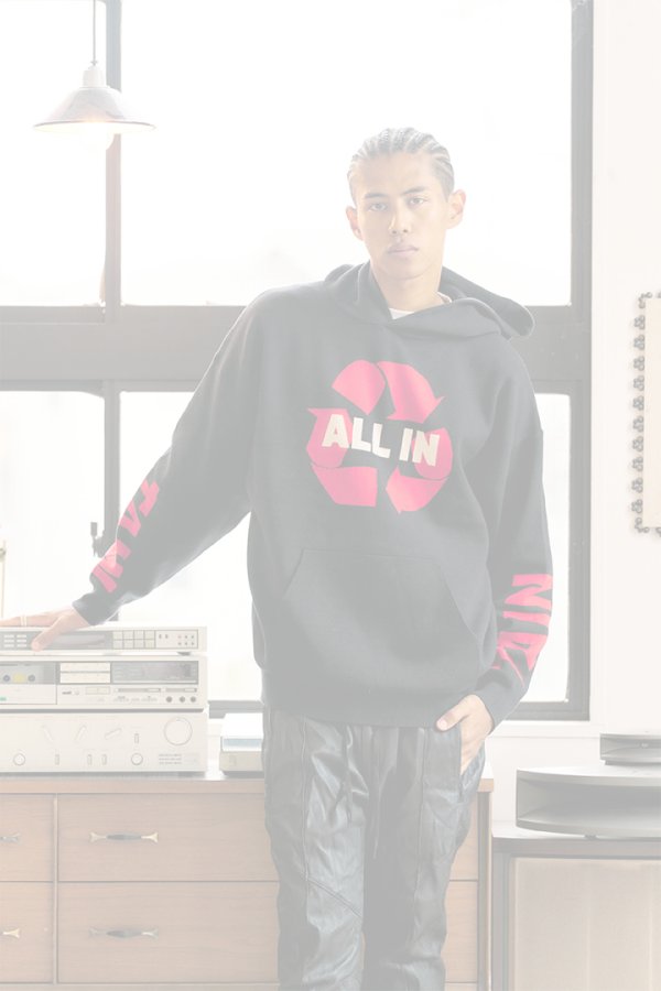 画像1: TAIN DOUBLE PUSH タインダブルプッシュ ALL IN KNIT HOODIE{-BEA} (1)