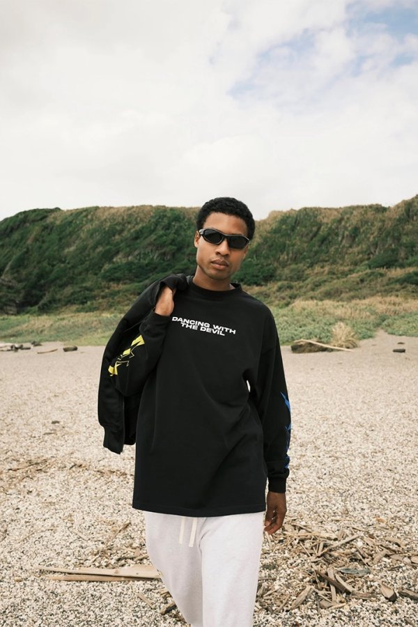 画像3: TAIN DOUBLE PUSH タインダブルプッシュ INTOXICATED LONG SLEEVE T-SHIRTS{T521-ST005-BEA} (3)