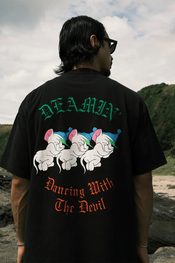 画像5: 【 20%OFF セール14,300円→11,440円】 TAIN DOUBLE PUSH タインダブルプッシュ DREAMIN’ SHORT SLEEVE T-SHIRTS{-BEA} (5)