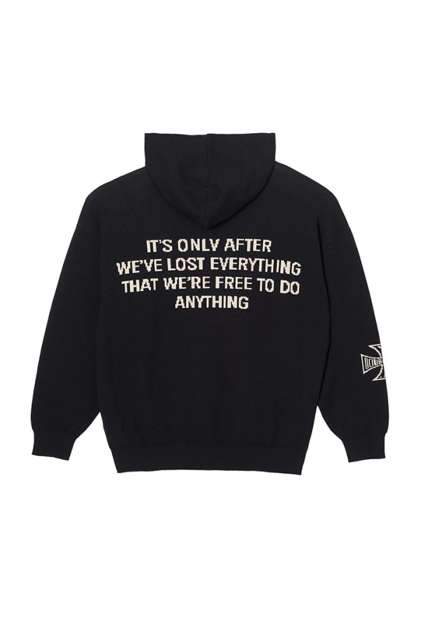 画像2: TAIN DOUBLE PUSH タインダブルプッシュ KNIT HOODIE{-BFS} (2)