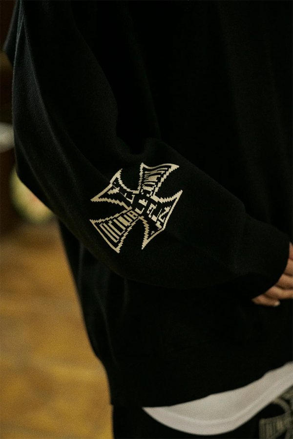 画像3: TAIN DOUBLE PUSH タインダブルプッシュ KNIT HOODIE{-BFS} (3)