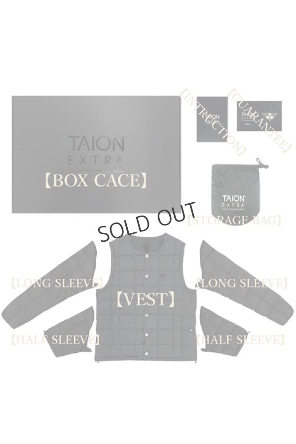 画像3: {SOLD}TAION EXTRA UTILITY PERFORMANCE WEAR CREW NECK INNER DOWN SET{TAION-EX-W04SET-BLK-AIA} (3)