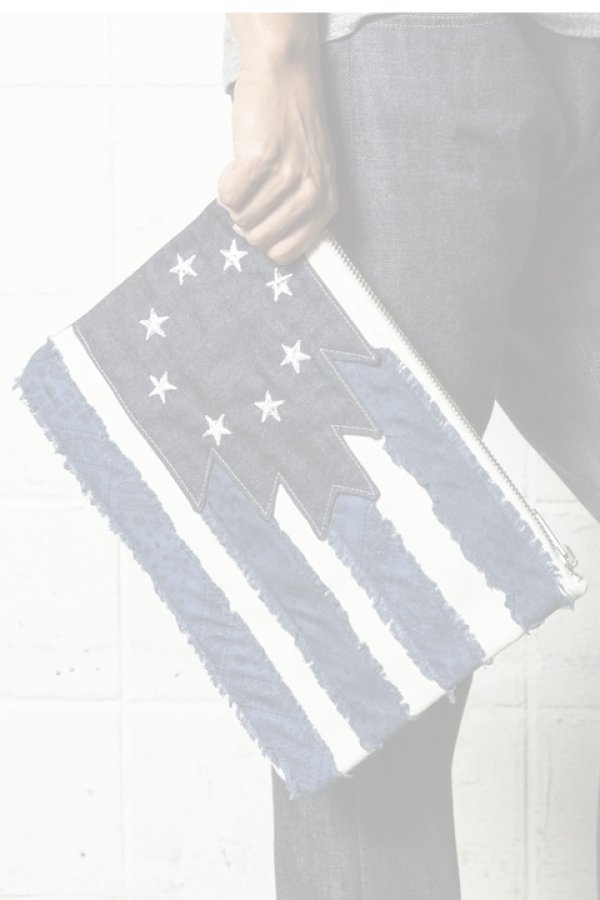 画像1:   TMT ティーエムティー NATIVE U.S.FLAG CLUTCH BAG{-AHA} (1)