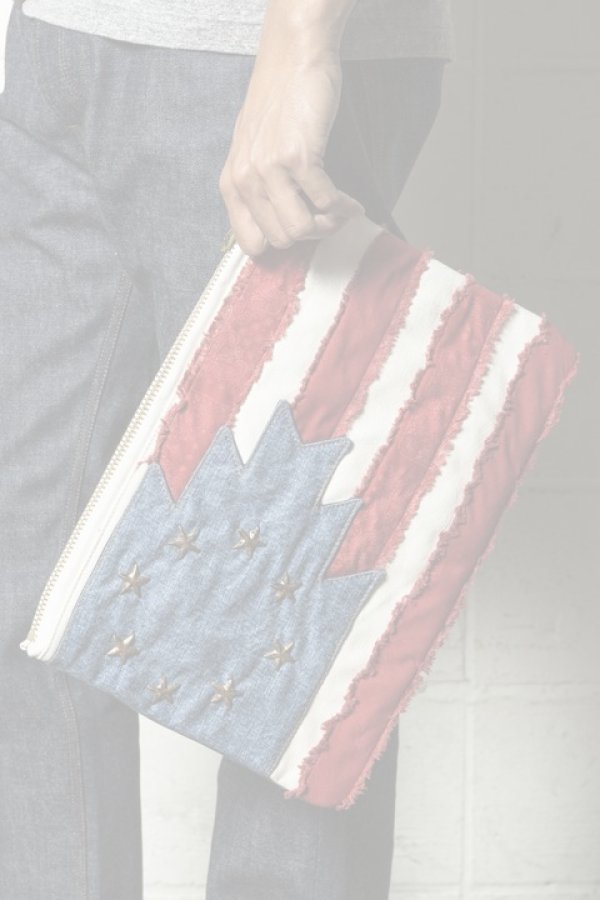 画像1:   TMT ティーエムティー NATIVE U.S.FLAG CLUTCH BAG{-AHA} (1)