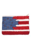 画像2: {SOLD}TMT ティーエムティー NATIVE U.S.FLAG CLUTCH BAG{-AHA} (2)