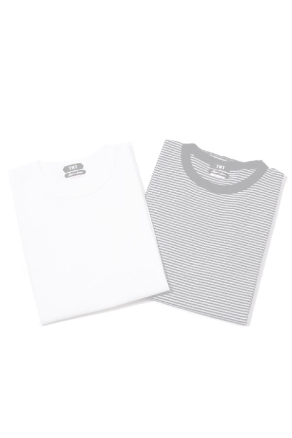 画像1:  {SOLD} TMT×Healthknit ティーエムティー×ヘルスニット WAFFLE PACK-TEE{TCS-F18HN01-WHT-AHA} (1)