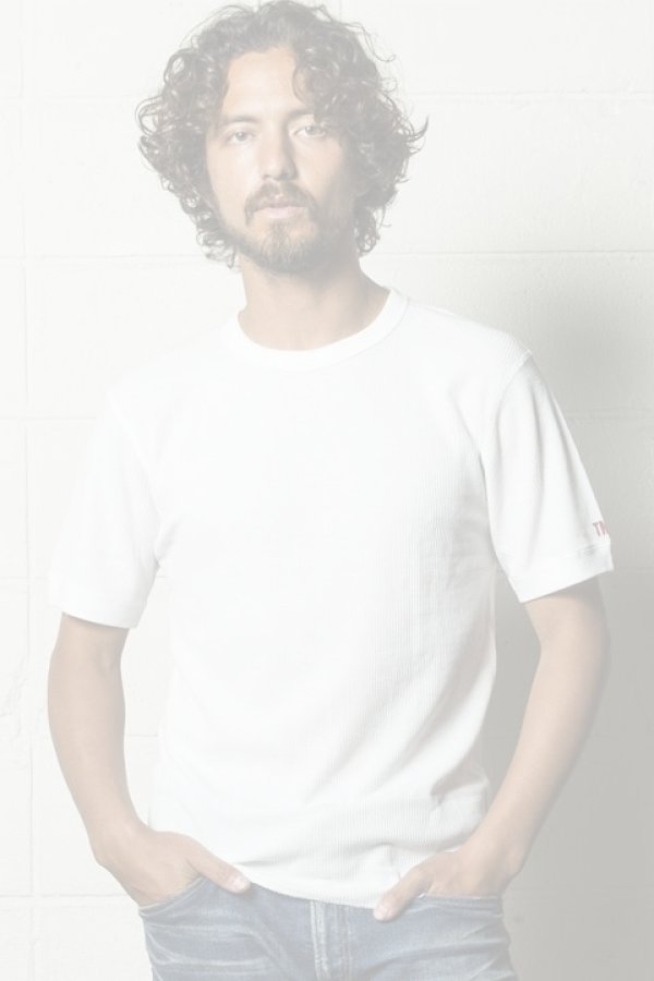 画像2:  {SOLD} TMT×Healthknit ティーエムティー×ヘルスニット WAFFLE PACK-TEE{TCS-F18HN01-WHT-AHA} (2)