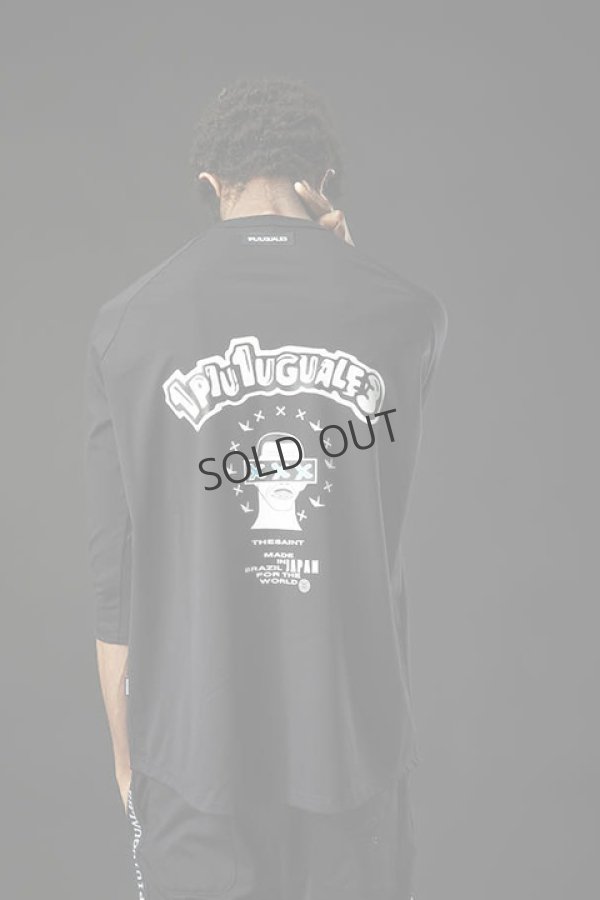 画像1: {SOLD}1piu1uguale3 ウノピゥウノウグァーレトレ 113 SPORT / THESAINT MAFIA / T.S.M.C TAG RAGLAN 3/4{-BCA} (1)