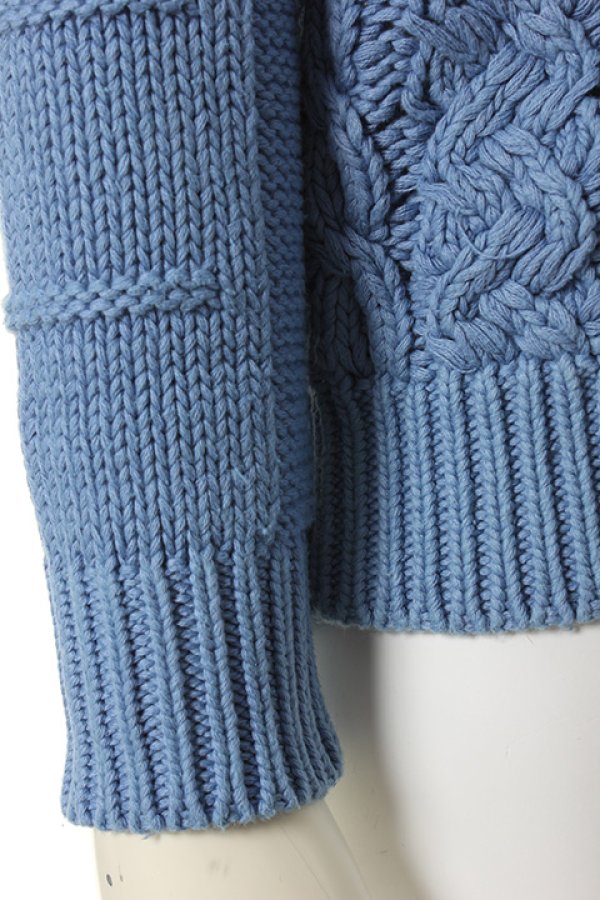 画像5: 【 50%OFF セール42,900円→21,450円】 TMT ティーエムティー WASHED INDIGO CABLE CARDIGAN{TKN-F1501-INDLIT-AEA} (5)