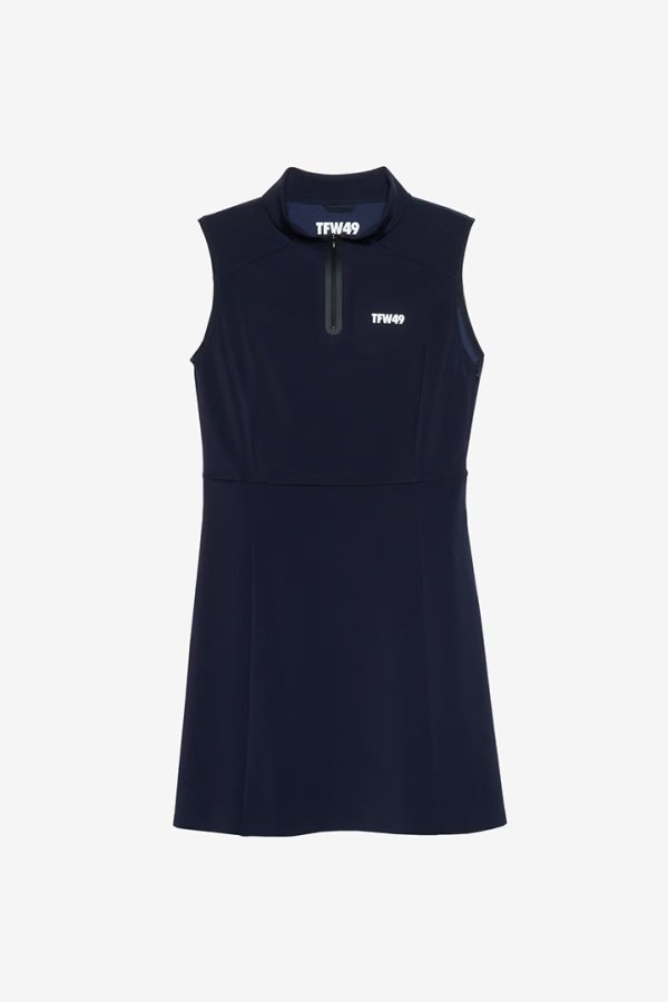 画像1: TFW49 ティーエフダブリューフォーティーナイン HALFZIP SLEEVELESS ONEPIECE{-BFS} (1)