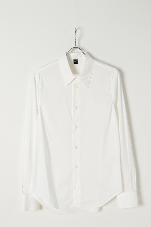 画像1: under bar アンダーバー Regular Collar Stretch White Shirts{-ADS} (1)