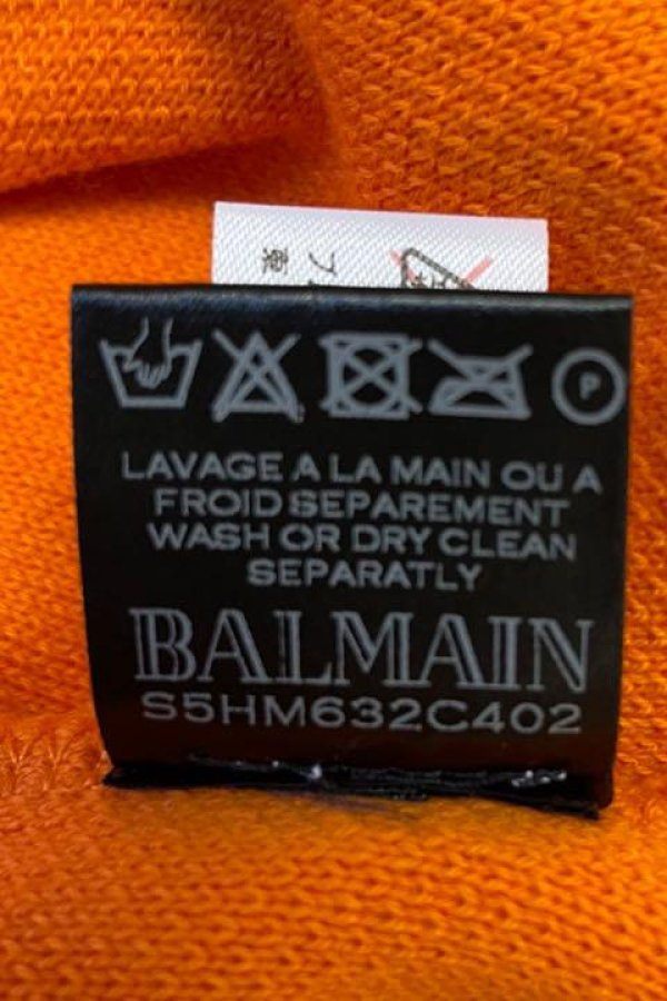 画像7: ☆Sランク BALMAIN バルマン フード付きコットンニット!! 美品 (7)