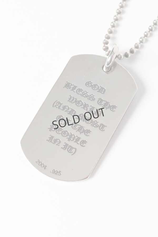 画像3: {SOLD}☆新品未使用 Chrome Hearts クロムハーツ ゴッドブレスワールド ドッグタグ ペンダント (3)