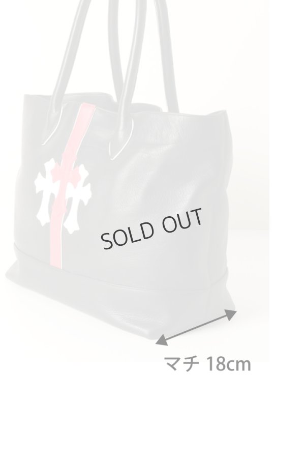 画像3: ☆新品未使用 CHROME HEARTS クロムハーツ セメタリークロスパッチ レザートートバッグ (3)