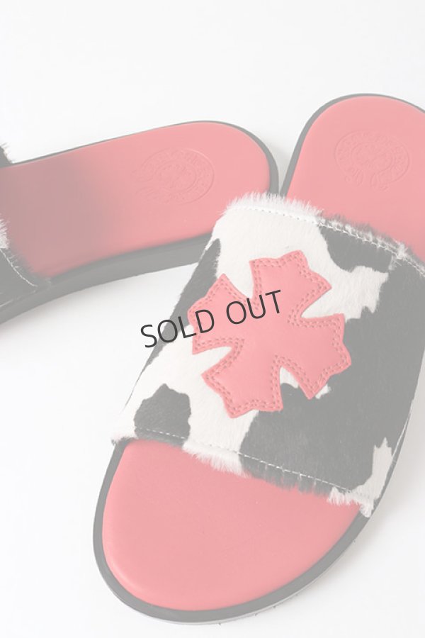 画像4: {SOLD}☆新品未使用 CHROME HEARTS クロムハーツ CHプラスパッチ ハラコレザーサンダル (4)