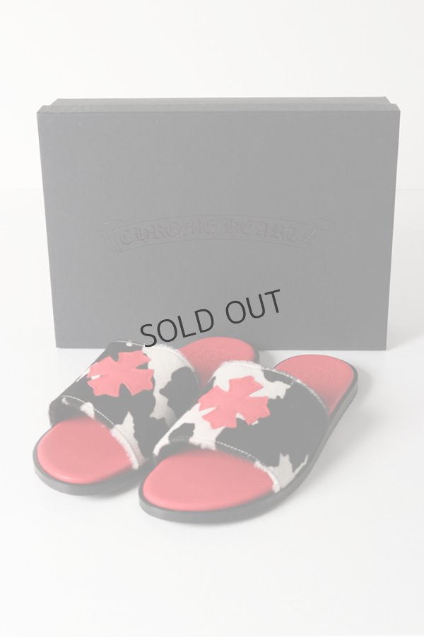 画像6: {SOLD}☆新品未使用 CHROME HEARTS クロムハーツ CHプラスパッチ ハラコレザーサンダル (6)