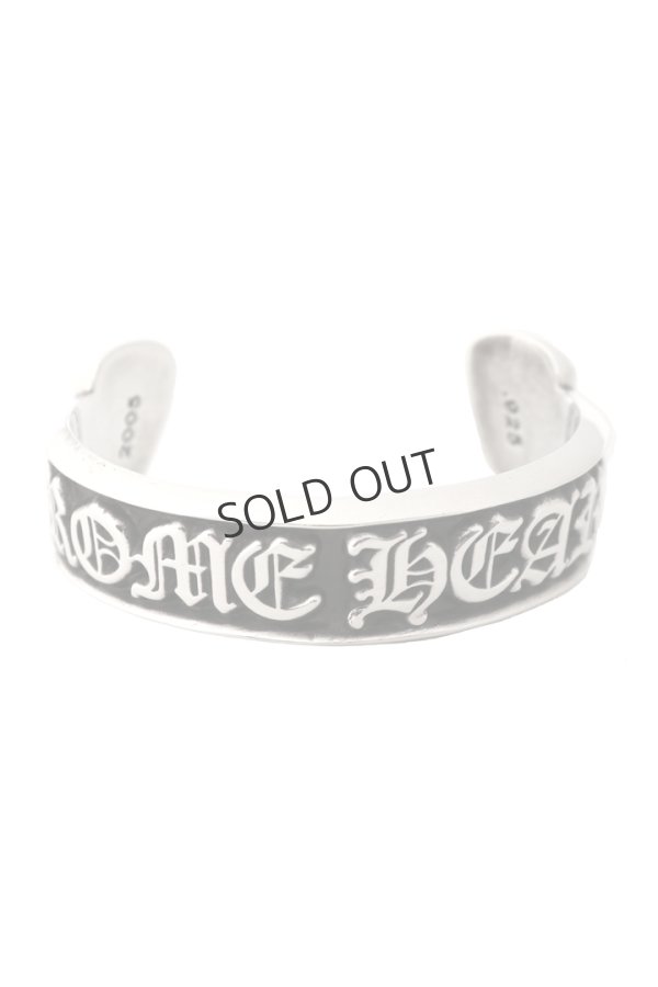 画像1: {SOLD}Chrome Hearts クロムハーツ スクロールラベル シルバーバングル/CH SCROLL LABEL BANGLE (1)
