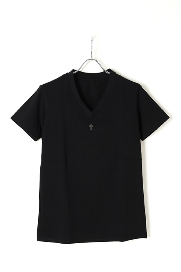 画像1: under bar アンダーバー 【under bar Limited】V-Neck S/S Silver Cross{-AGS} (1)