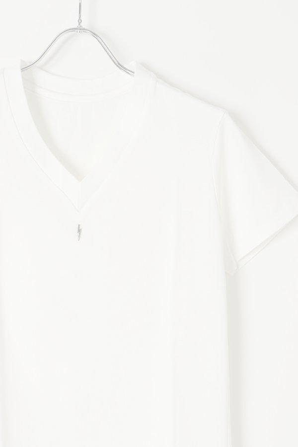 画像2:  {SOLD} under bar アンダーバー 【under bar Limited】V-Neck S/S Silver Thunderbolt{-AGS} (2)