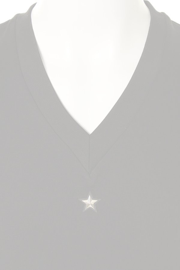 画像4:  {SOLD} under bar アンダーバー 【under bar Limited】V-Neck S/S Silver Star{-AGS} (4)