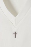 画像4: under bar アンダーバー 【under bar Limited】V-Neck S/S Silver Cross with Stones{-AGS} (4)