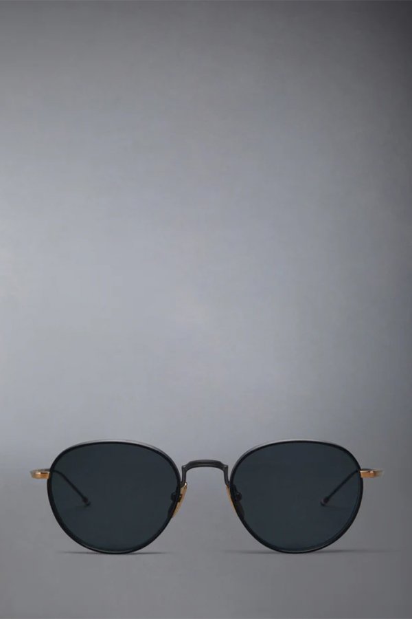 画像1: THOM BROWNE トムブラウン THOM BROWNE ROUND SUNGLASSES{E-}{-BFS} (1)