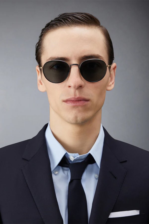 画像5: THOM BROWNE トムブラウン THOM BROWNE ROUND SUNGLASSES{E-}{-BFS} (5)