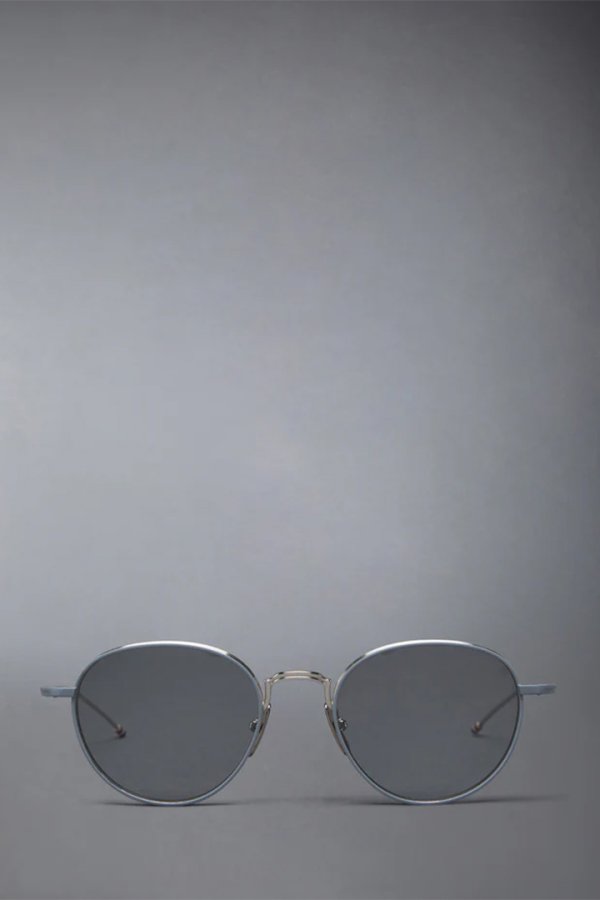 画像1: THOM BROWNE トムブラウン THOM BROWNE ROUND SUNGLASSES{E-}{-BFS} (1)