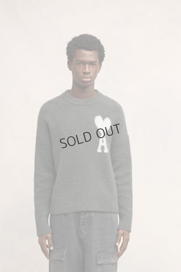 画像3: {SOLD}AMI アミ オフホワイト Ami de Coeur クルーネック セーター{-BDA} (3)