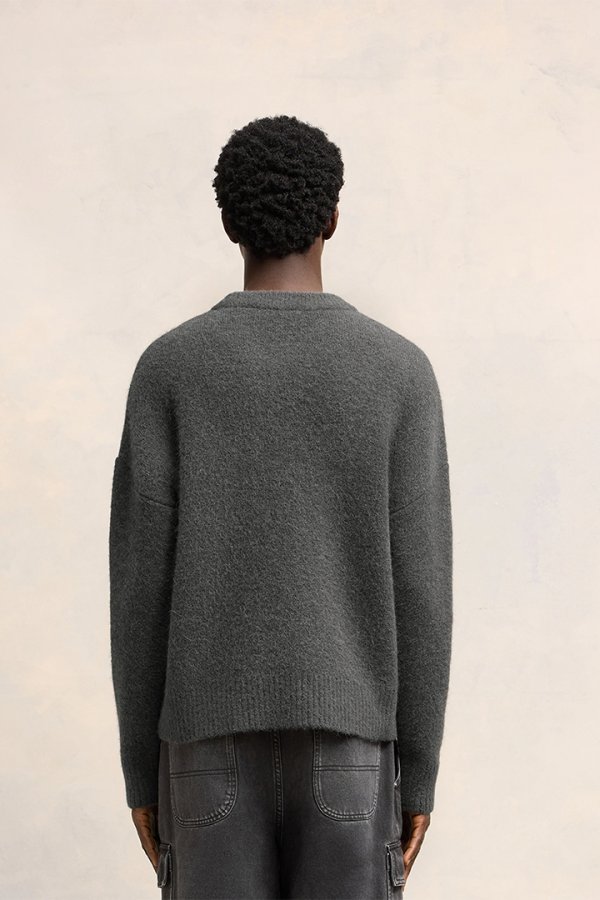 画像5: 【 30%OFF セール88,000円→61,600円】 AMI アミ オフホワイト Ami de Coeur クルーネック セーター{-BDA} (5)