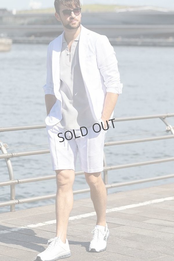 画像3: {SOLD}1piu1uguale3 RELAX ウノピゥウノウグァーレトレ リラックス シアサッカーストライプハーフスラックス{-BDS} (3)