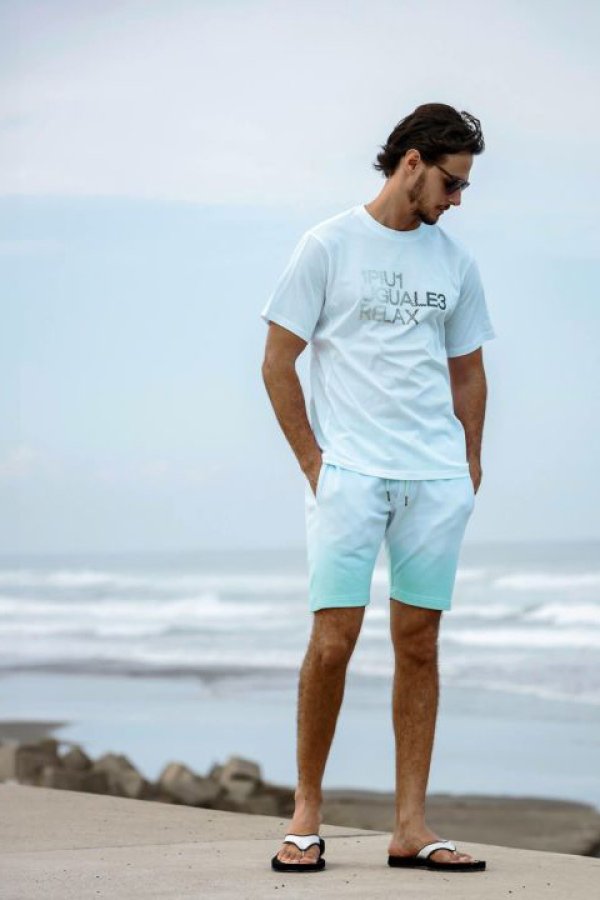 画像7: 【 40%OFF セール15,950円→9,570円】 1piu1uguale3 RELAX ウノピゥウノウグァーレトレ リラックス グラデーションスウェットハーフパンツ{-BDS} (7)