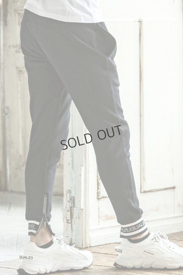 画像4: {SOLD}1piu1uguale3 RELAX ウノピゥウノウグァーレトレ リラックス ラインストーンジップロゴパンツ{-BDA} (4)
