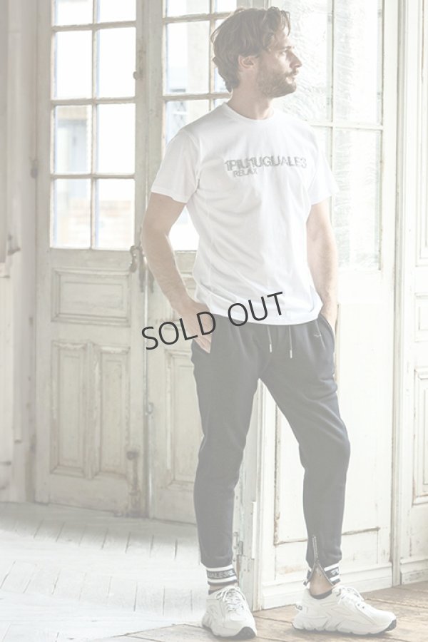 画像5: {SOLD}1piu1uguale3 RELAX ウノピゥウノウグァーレトレ リラックス ラインストーンジップロゴパンツ{-BDA} (5)