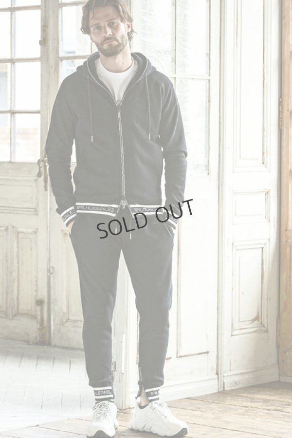 画像8: {SOLD}1piu1uguale3 RELAX ウノピゥウノウグァーレトレ リラックス ラインストーンジップロゴパンツ{-BDA} (8)