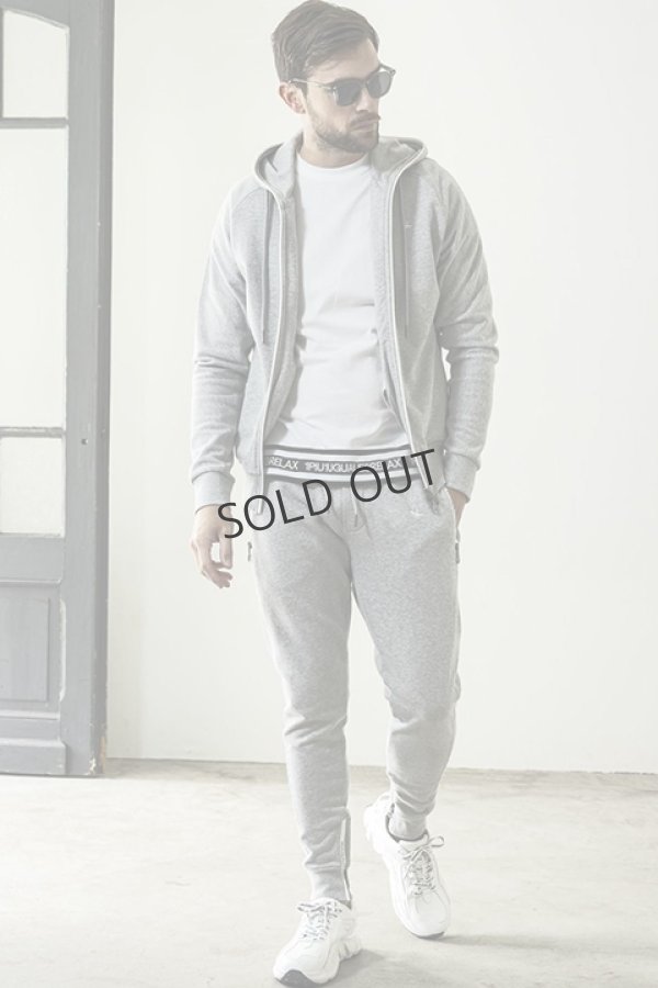 画像5: {SOLD}1piu1uguale3 RELAX ウノピゥウノウグァーレトレ リラックス ジップロゴスウェットロングパンツ{-BDA} (5)