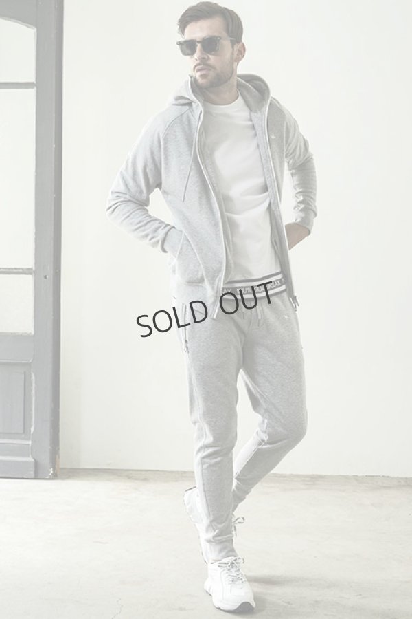 画像6: {SOLD}1piu1uguale3 RELAX ウノピゥウノウグァーレトレ リラックス ジップロゴスウェットロングパンツ{-BDA} (6)